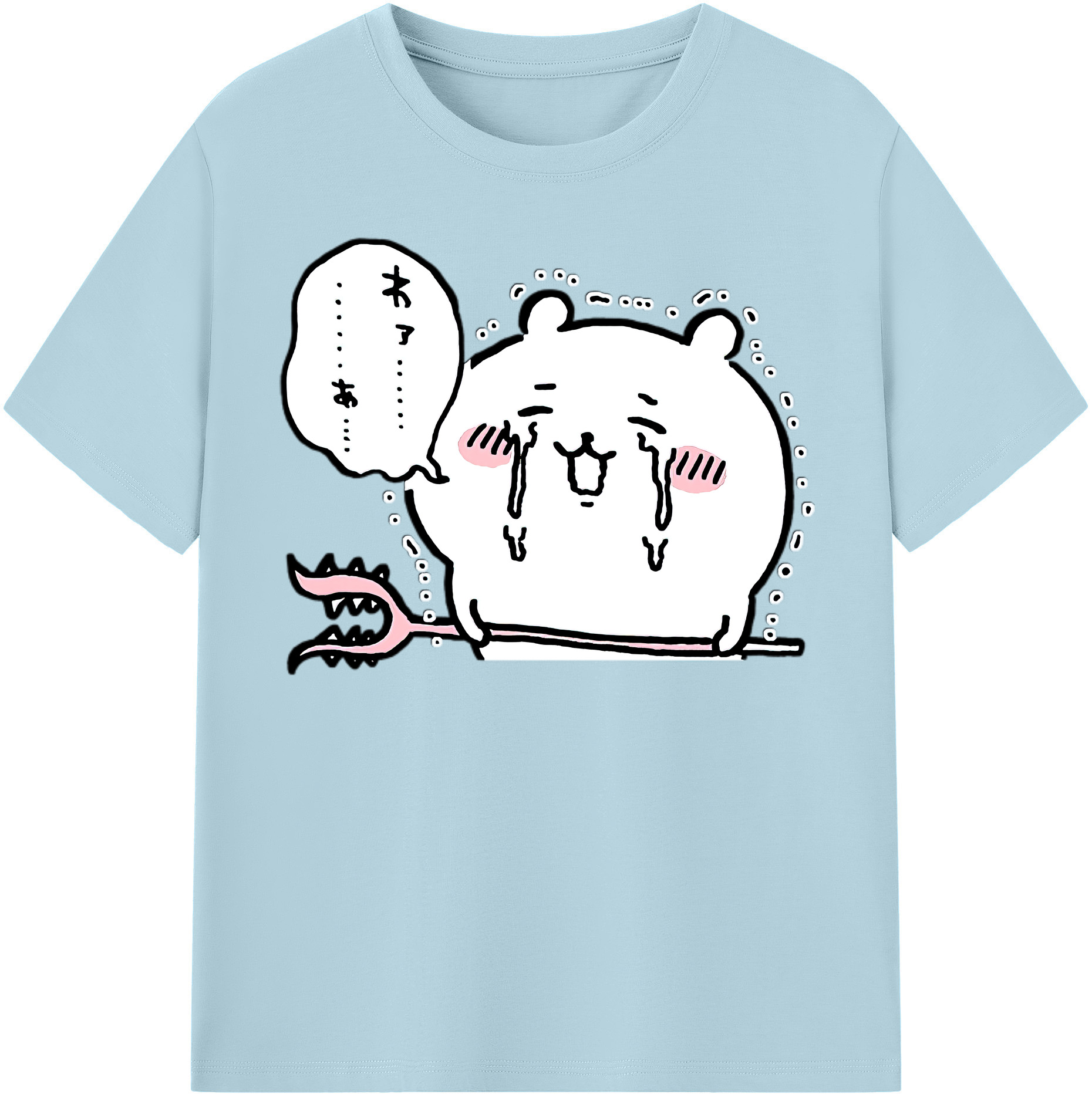 （画像用） ちいかわ ちいかわ Chii-kawa chiikawa 綿100％半袖Tシャツ（フロントプリント）